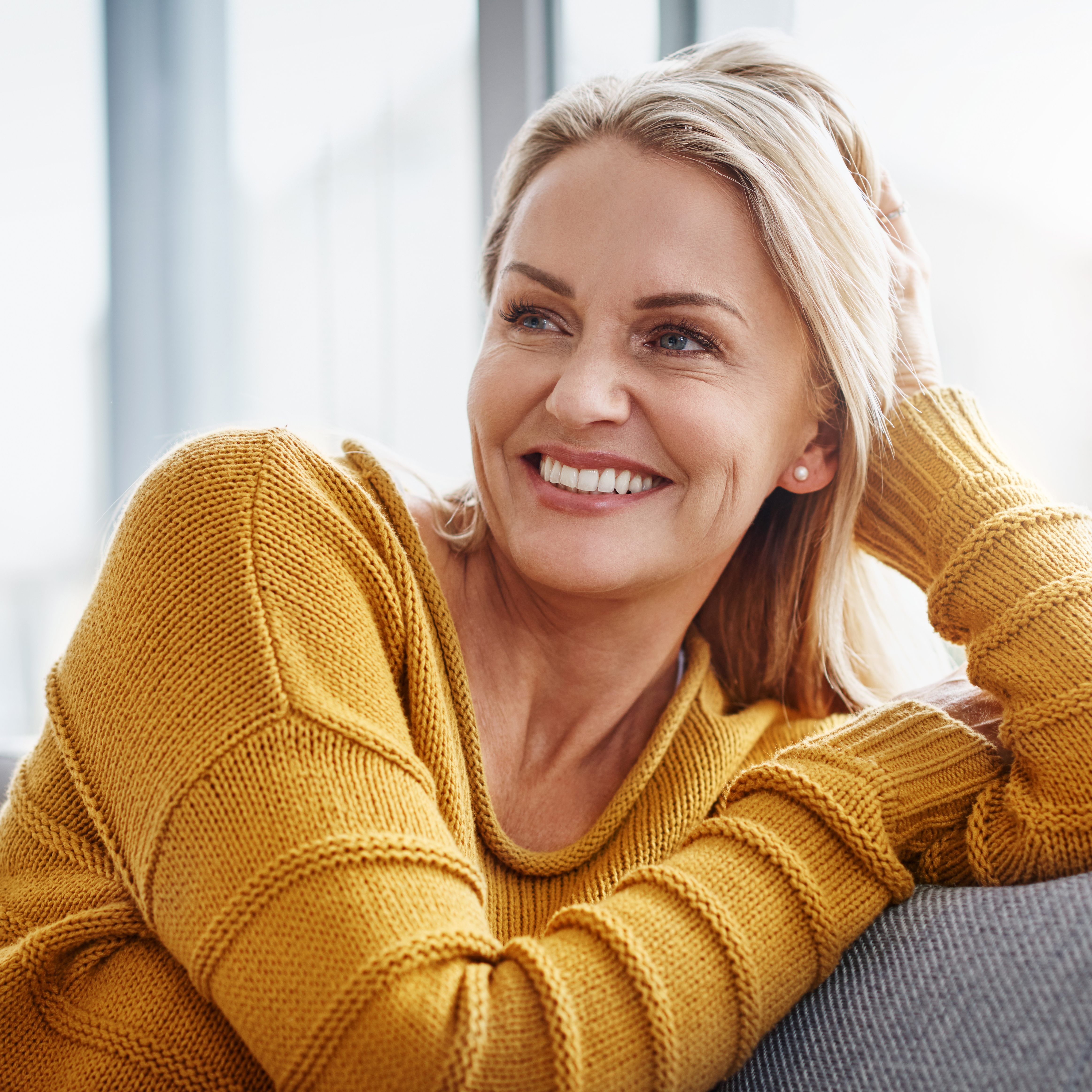 Woman smiling